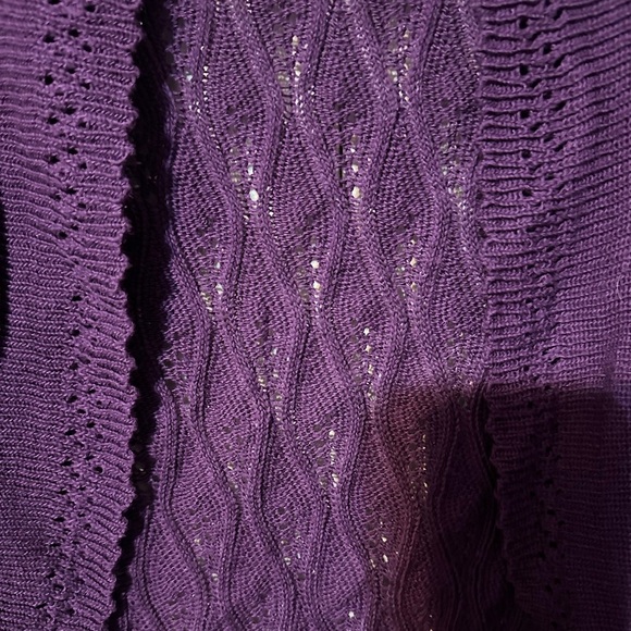 Purple Lace Cardigan Shrug - Picture 2 of 4